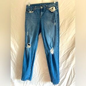 Inc Denim Frayed /mid Rise Straight